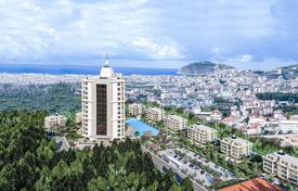 Новые квартиры с различными планировками в закрытой резиденции с бассейнами, аквапарком и спа, Алания, Турция за $336 000