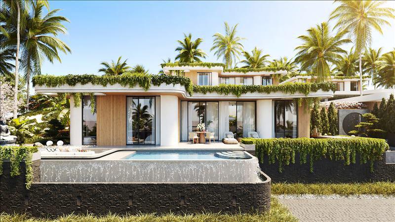 Новый комплекс апартаментов и меблированных вилл с бассейнами и панорамными видами рядом с пляжем, Унгасан, Бали, Индонезия