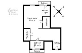 2-комнатная квартира 72 м² в районе Беговой, Россия за 55 000 ₽ в неделю