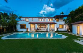 Историческая вилла с бассейном, гаражом, террасой и видом на залив, Майами-Бич, США за 10 931 000 €
