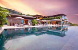 Элитная вилла с тремя террасами, тремя бассейнами, видом на море и джунгли и просторным участком, недалеко от пляжа, Банг Тао, Таиланд за $4 380 000