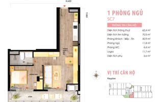 1-комнатная квартира 59 м² в Дананге за $110 000