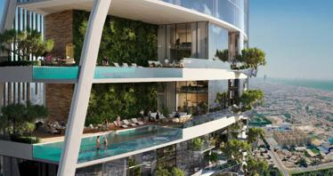 Апартаменты Safa One с бассейнами, в окружении тропических растений, с дизайнерской отделкой, Al Safa 1, Дубай, ОАЭ