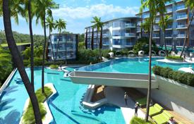 Светлая студия с террасой и прямым доступом к бассейну в новом жилом комплексе, недалеко от пляжа, Камала, Пхукет, Таиланд за $129 000