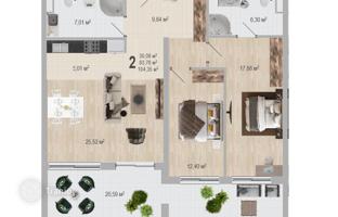 2-комнатная квартира 104 м² в городе Будва за 520 000 €