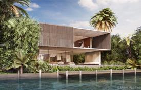Новая современная вилла с частным бассейном, патио, террасами и видами на залив, Майами-Бич, США за $16 850 000