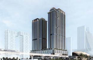 Новая резиденция Avenue Park Towers с бассейнами и парком рядом со станцией метро и международным аэропортом, Wasl 1, Дубай, ОАЭ за От $577 000
