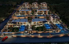 Меблированные 2-этажные виллы в Калкане (район Каламар) с панорамным видом на море, с бассейном, гаражом, подогревом полов, 50 м до моря за $993 000