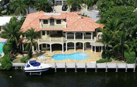Великолепная вилла с задним двором, бассейном, террасой и тремя гаражами, Форт-Лодердейл, США за $3 995 000
