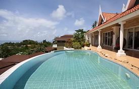Меблированная вилла с садом, бассейнами, парковкой, террасами и видом на море, Самуи, Таиланд за $850 000