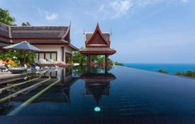 Элитная вилла с террасой, бассейном, видом на море и просторным участком в комфортабельной резиденции, недалеко от пляжа, Сурин, Таиланд за $6 920 000