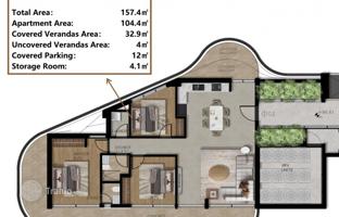 3-комнатная квартира в новостройке в Пафосе за 490 000 €